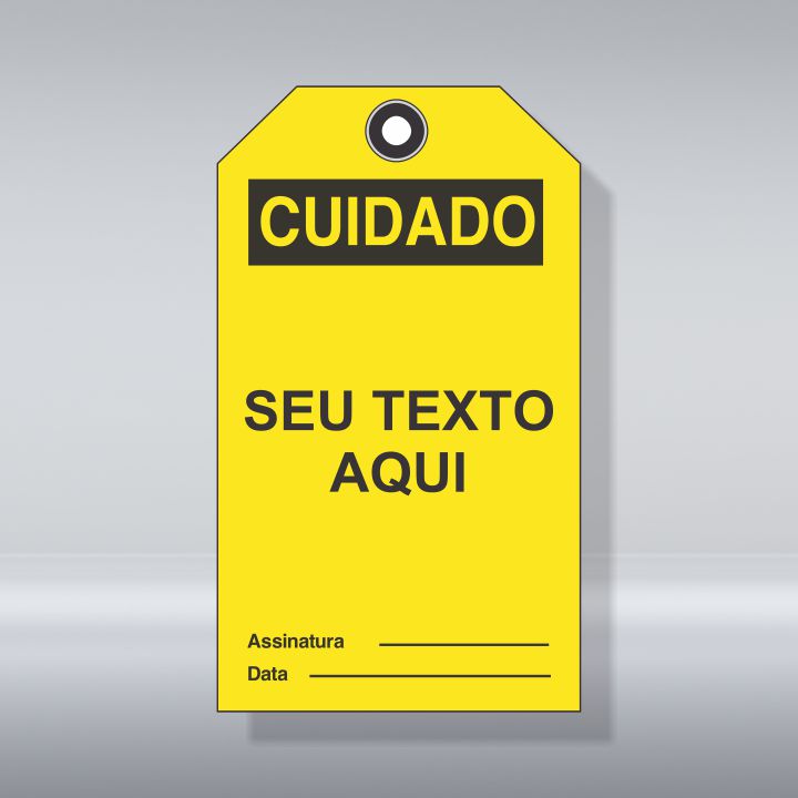 CARTÃO TRAVAMENTO CUIDADO | PVC 2 MM | PERSONALIZADO